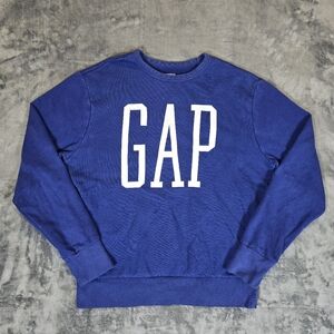 GAP Retro Big Logo Sweatshirt Size Small Blue